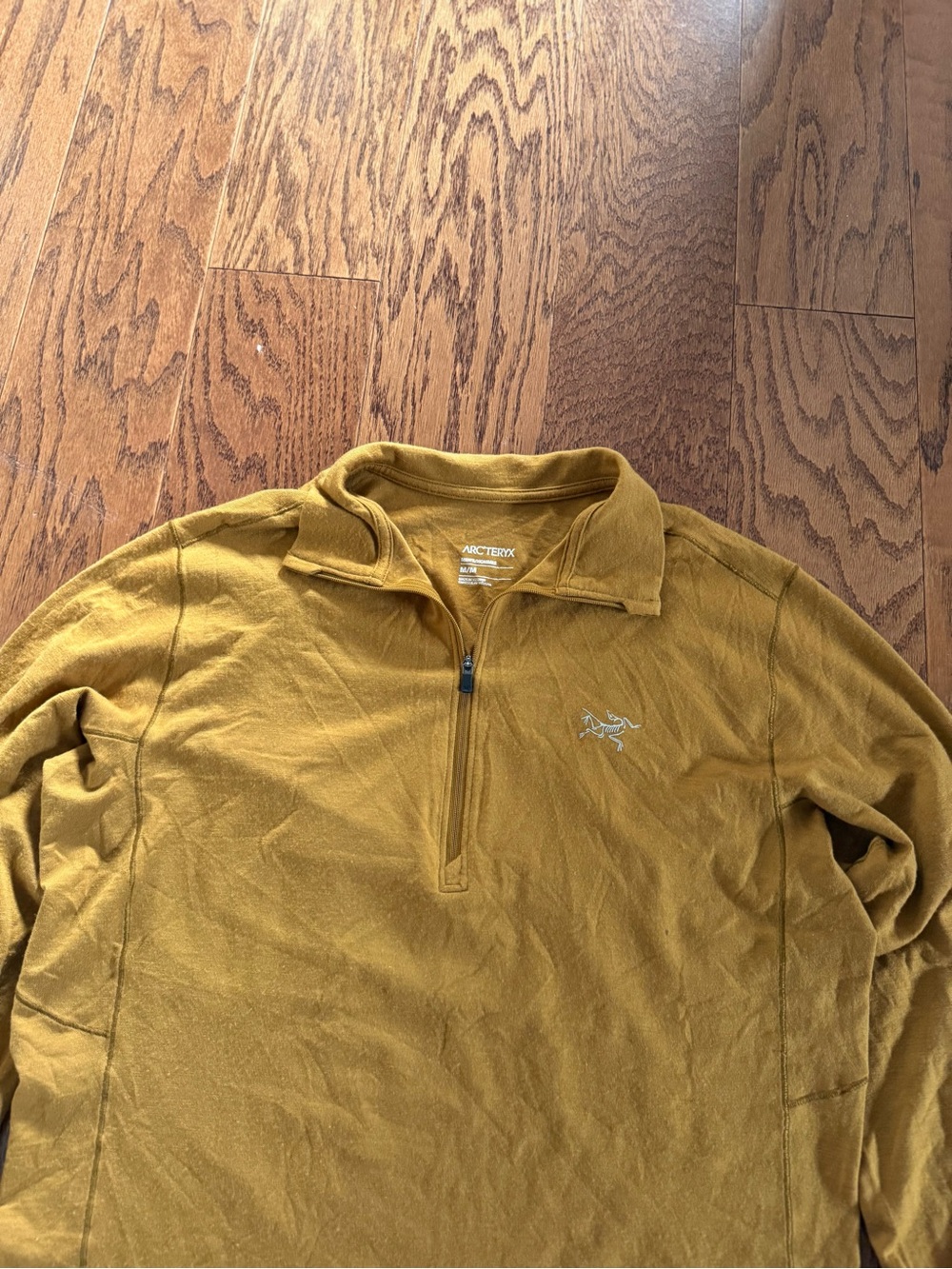 Arc'teryx Rho Merino Wool Zip Neck Quarter Zip Lightweight Brown Outdoor Sweater